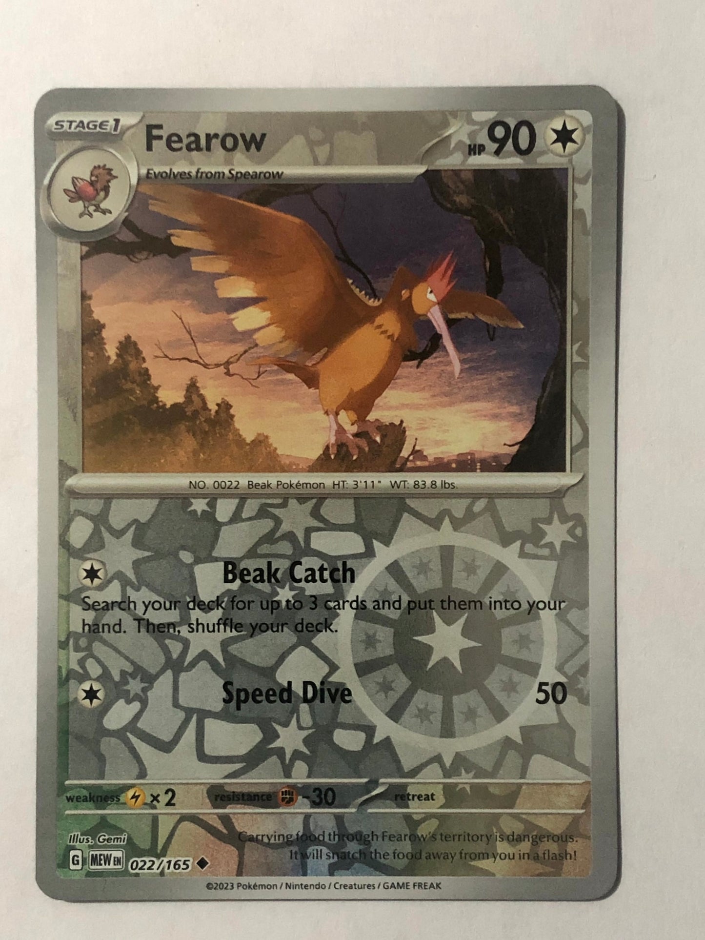 022 - Fearow - Reverse Holo