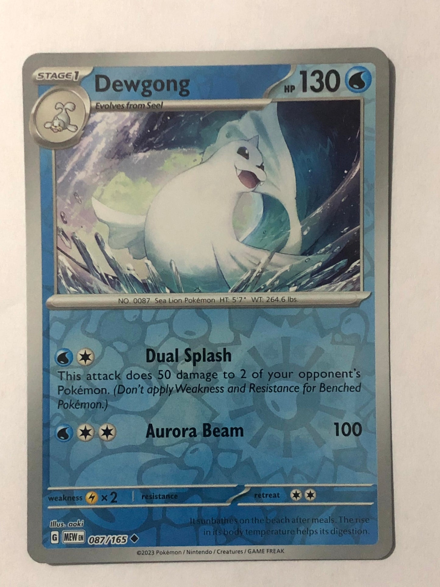 087 - Dewgong - Reverse Holo