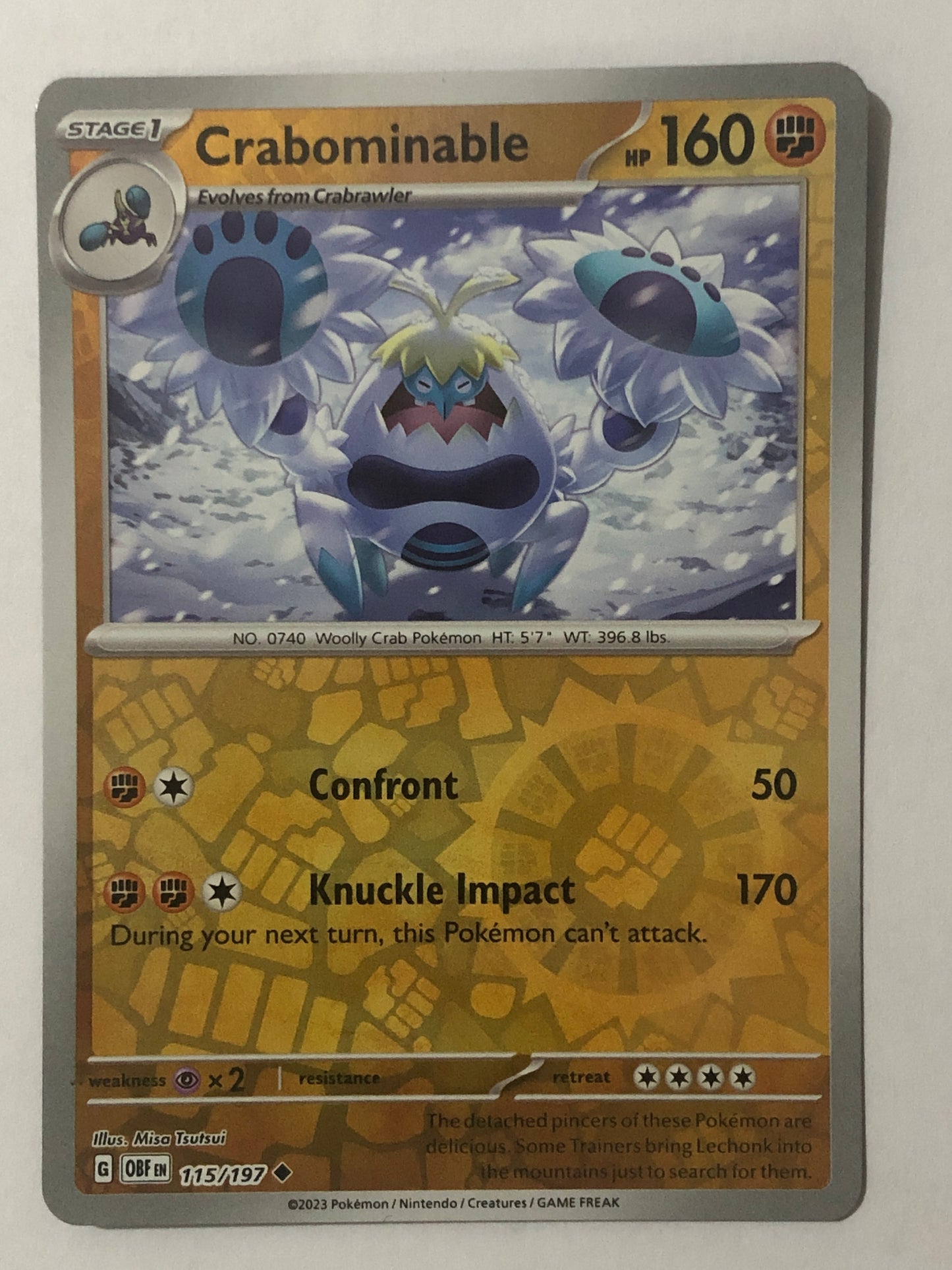 115 - Crabominable - Reverse Holo