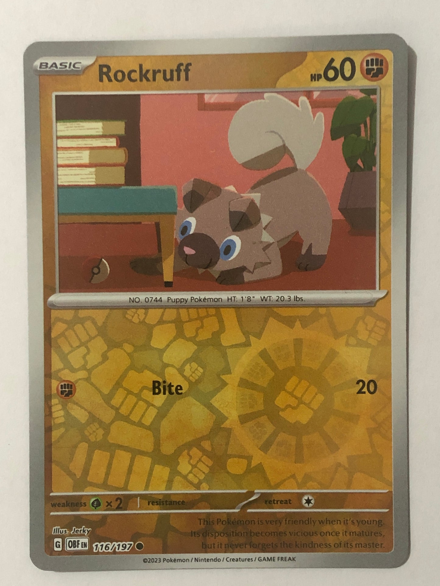 116 - Rockruff - Reverse Holo