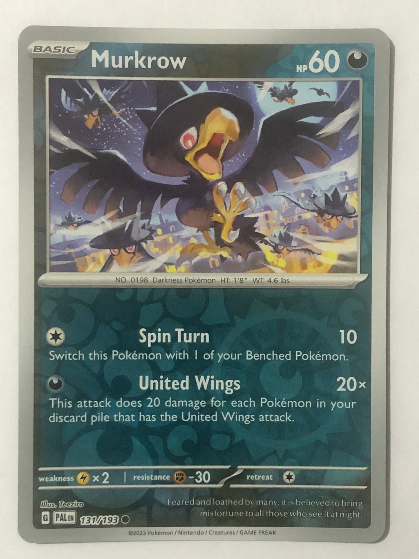 131 - Murkrow - Reverse Holo