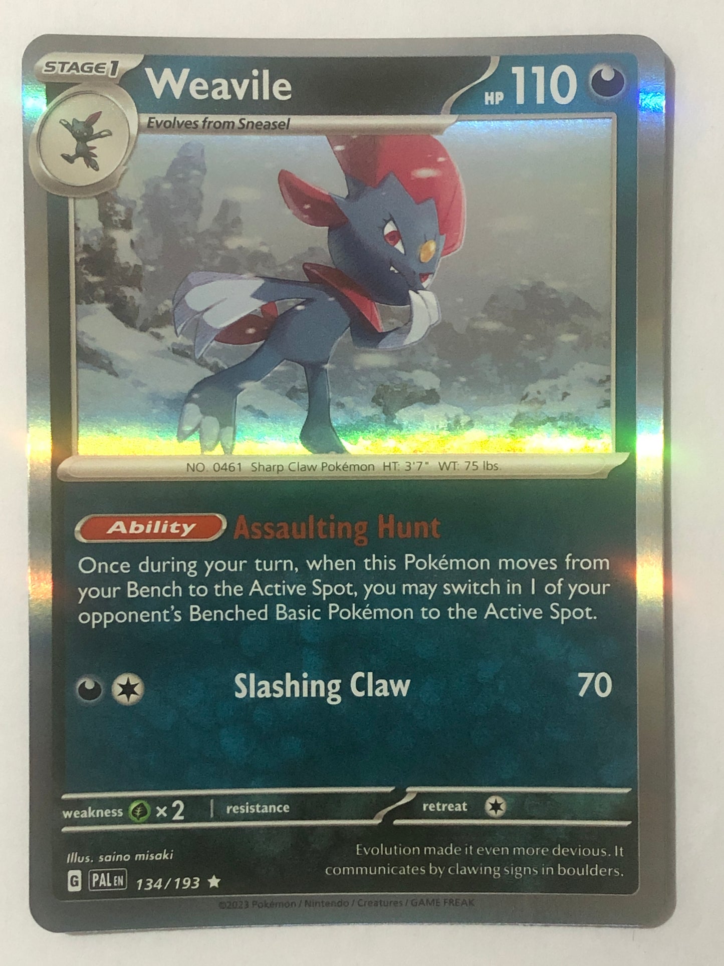 134 - Weavile - Holo