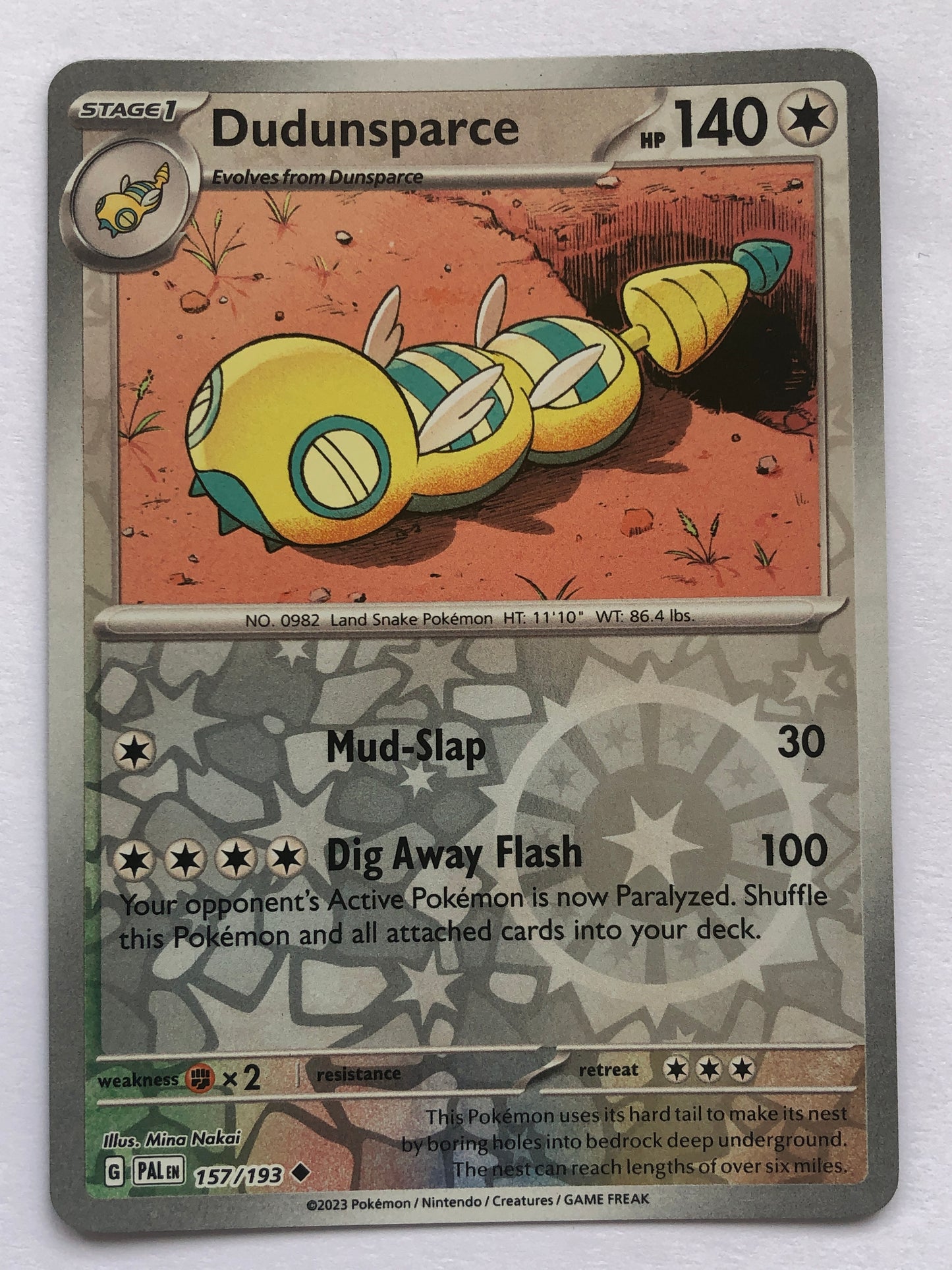 157 - Dundunsparce - Reverse Holo