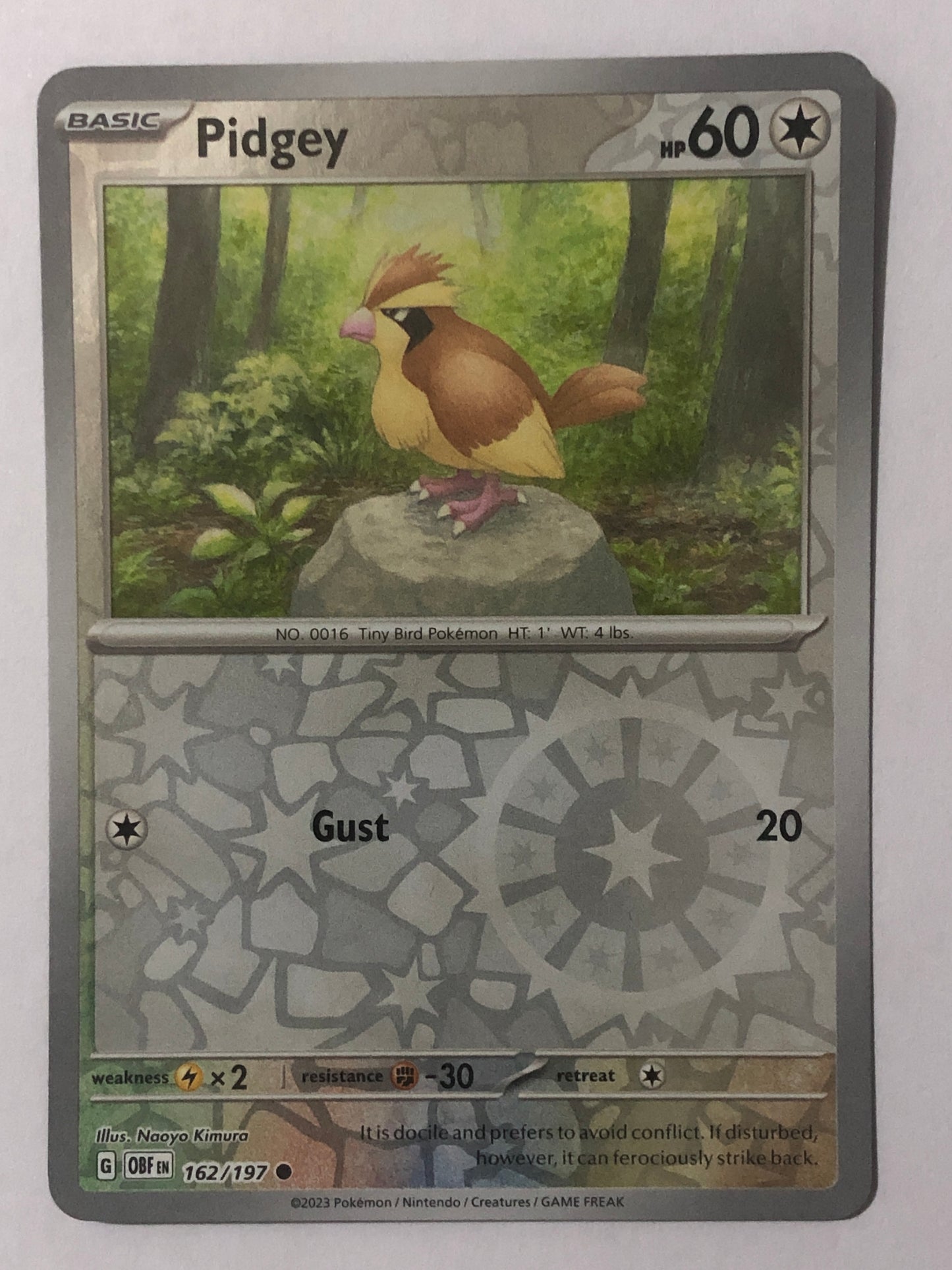 162 - Pidgey - Reverse Holo