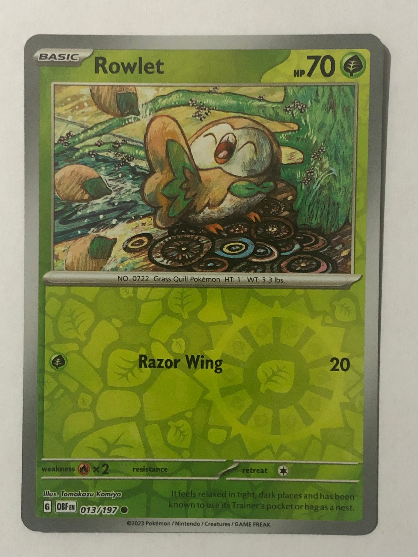 013 -  Rowlet - Reverse Holo