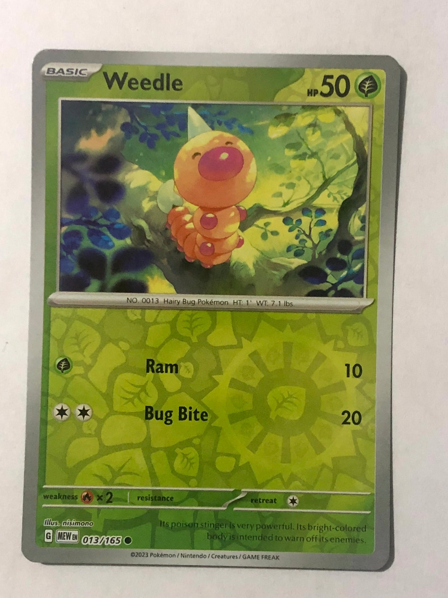 013 - Weedle - Reverse Holo