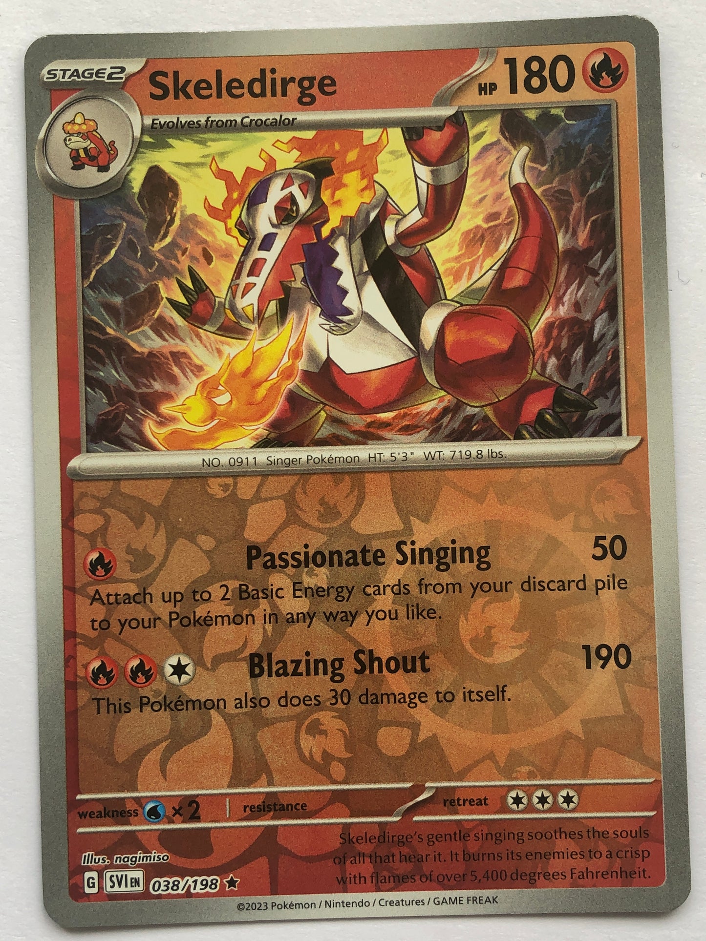 038 - Skeledirge - Reverse Holo