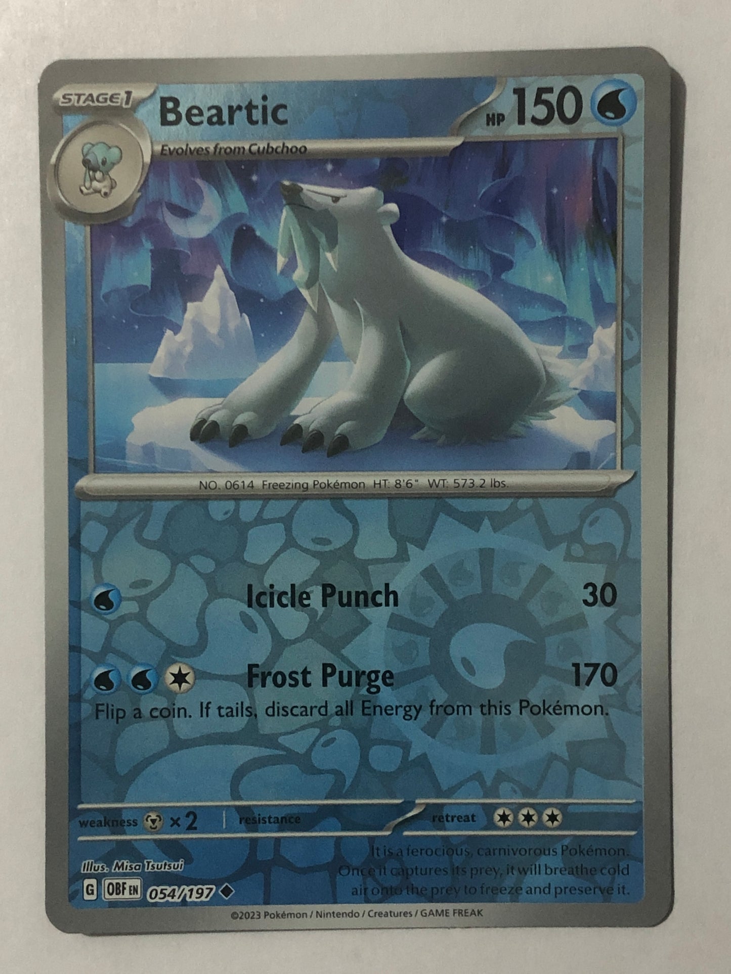 054 -  Beartic - Reverse Holo