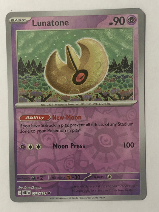 092 - Lunatone - Reverse Holo