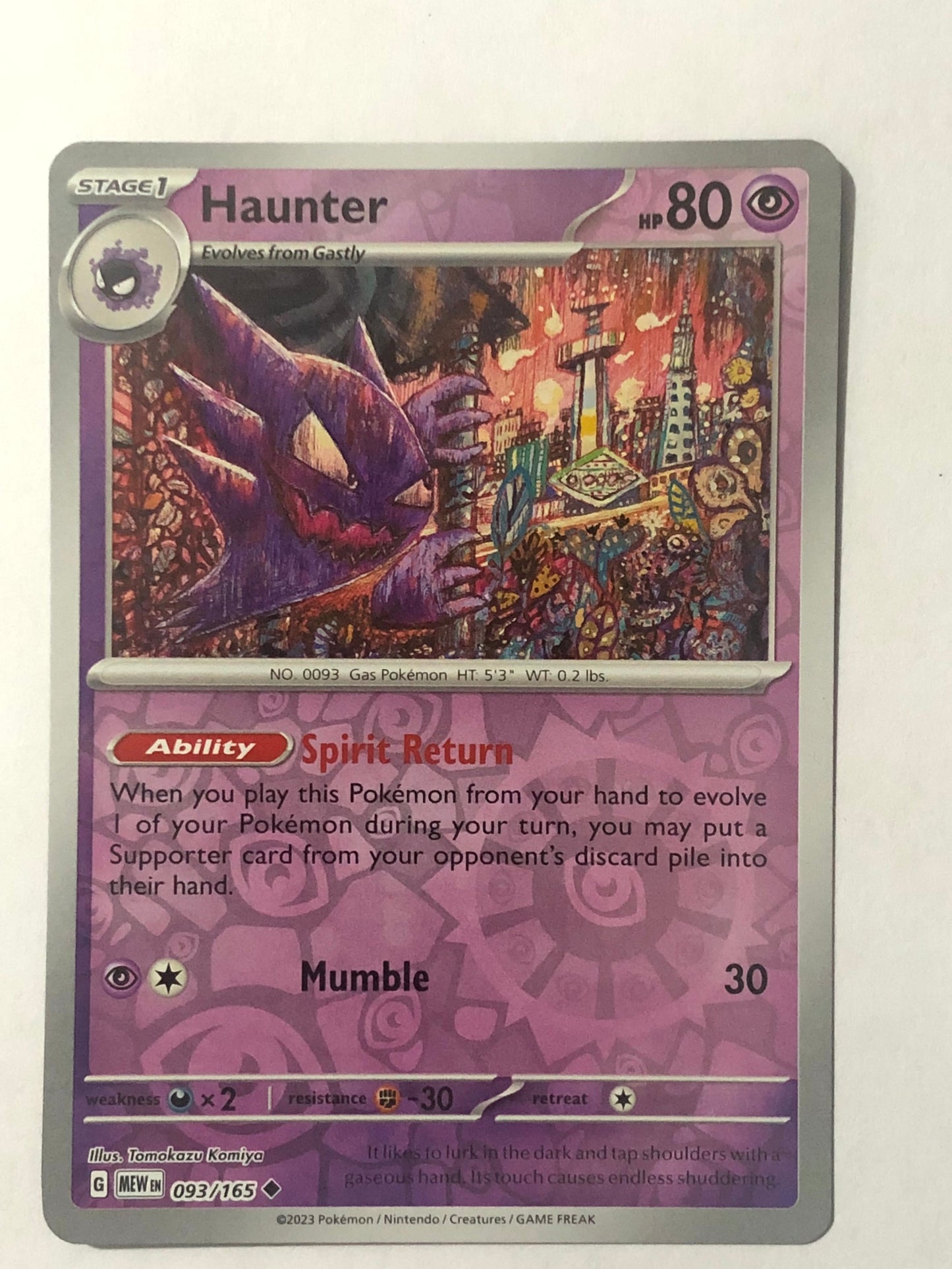 093 - Haunter - Reverse Holo