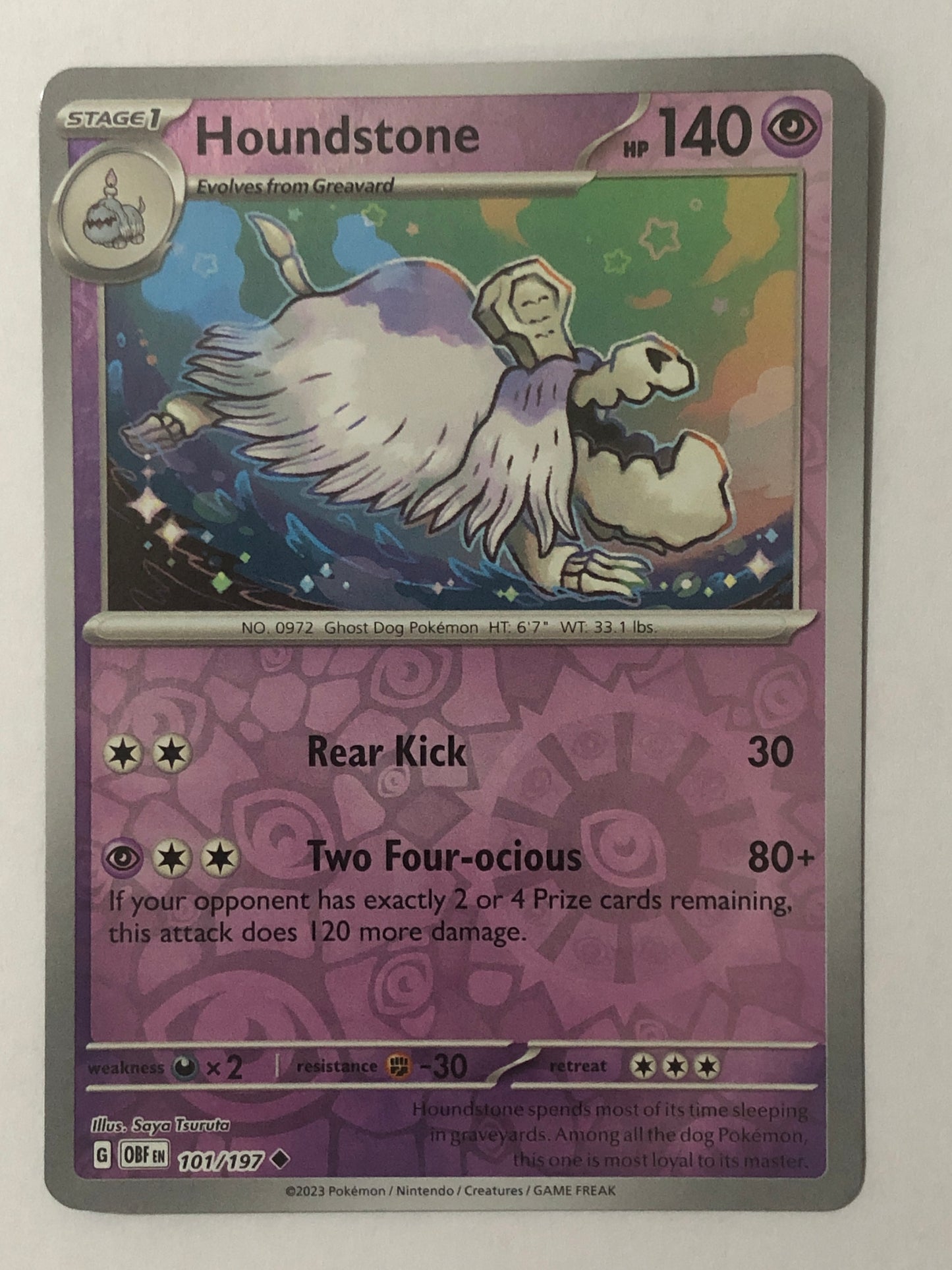 101 - Houndstone - Reverse Holo