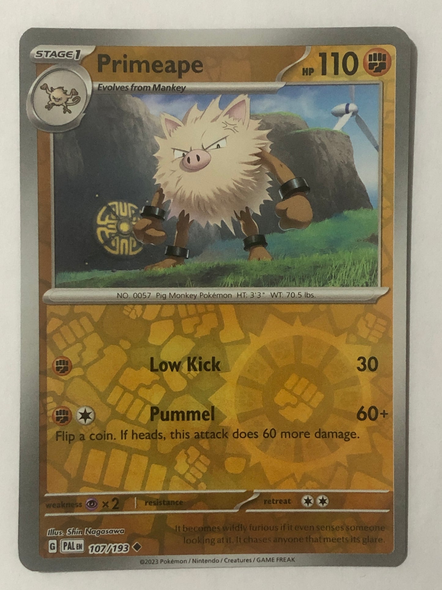 107 - Primeape - Reverse Holo