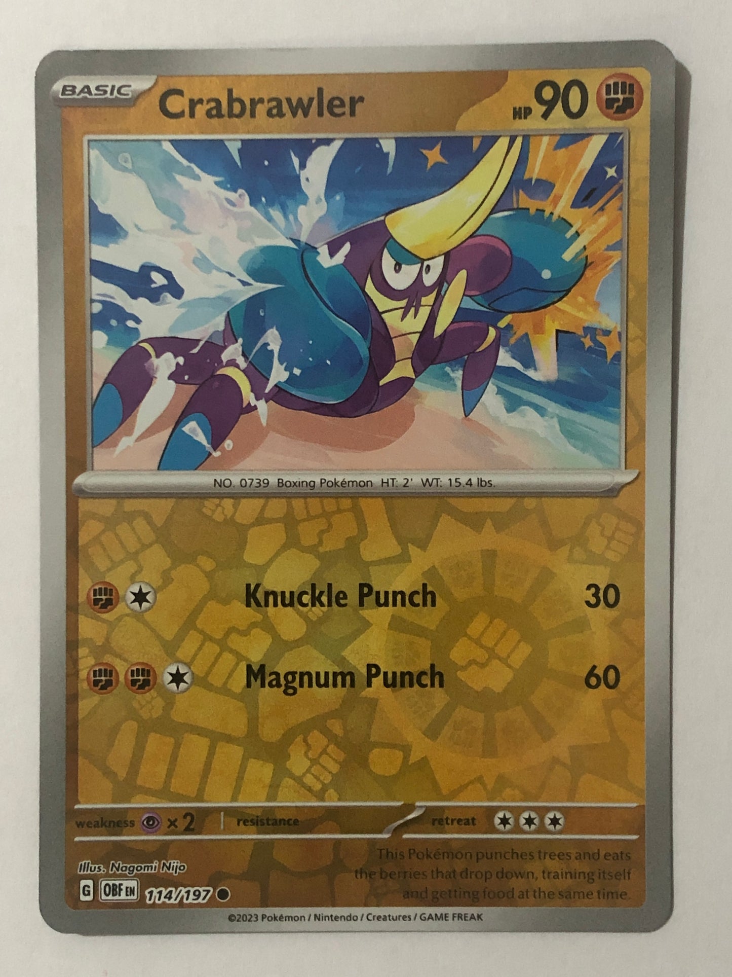 114 - Crabrawler - Reverse Holo