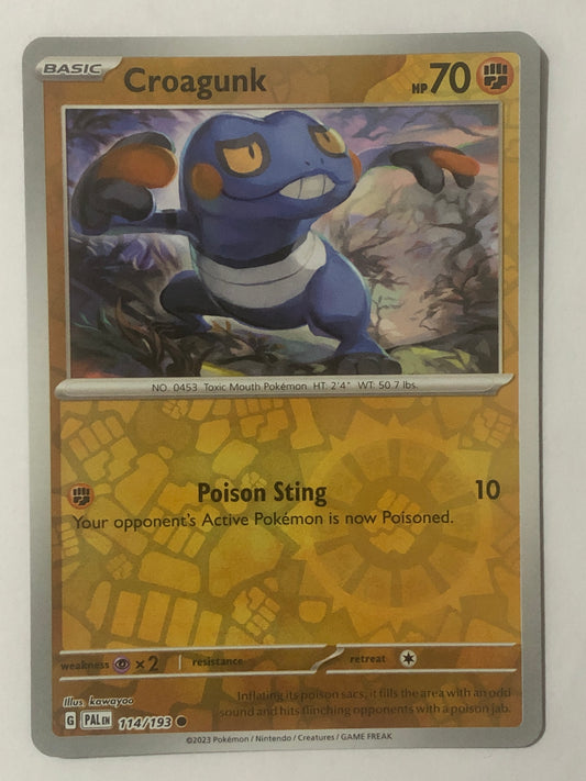 114 - Croagunk - Reverse Holo