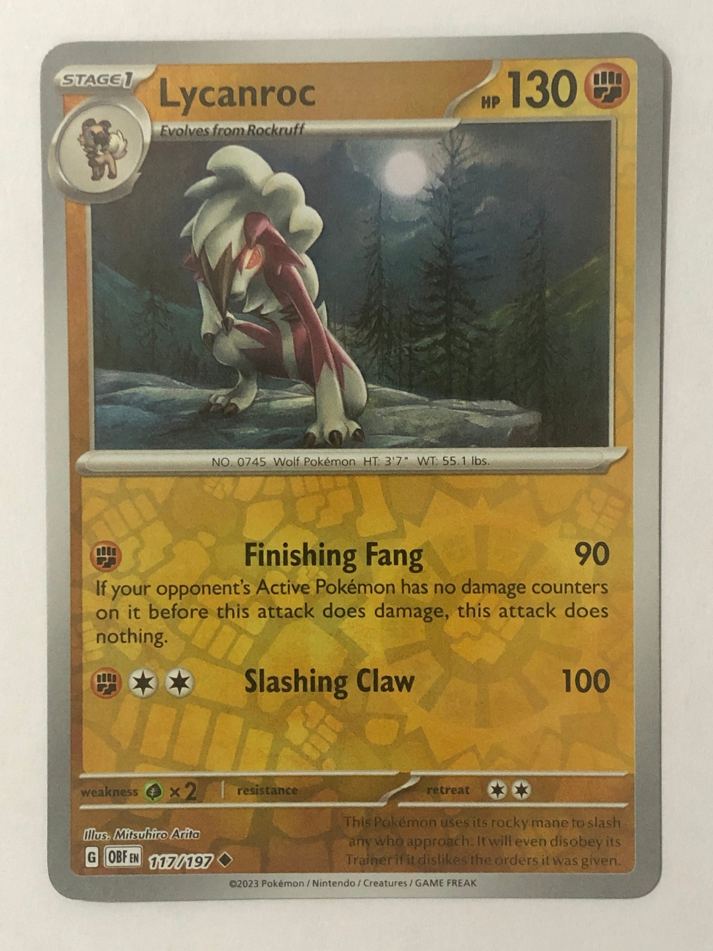 117 - Lycanroc - Reverse Holo