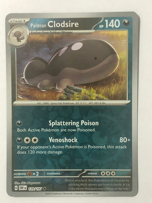129 - Paldean Clodsire - Reverse Holo