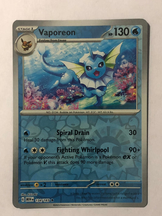 134 - Vaporeon - Reverse Holo