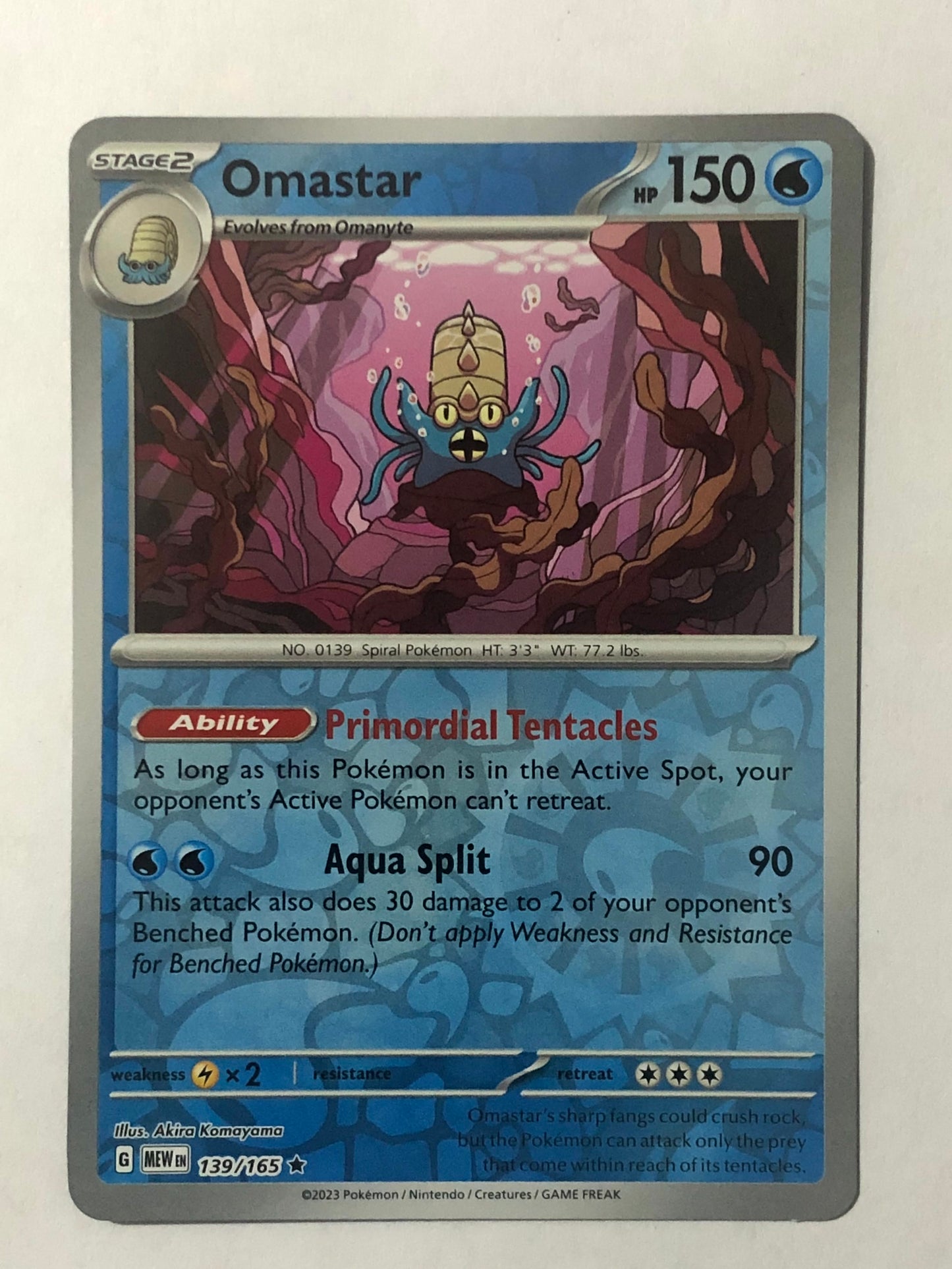 139 - Omastar - Reverse Holo