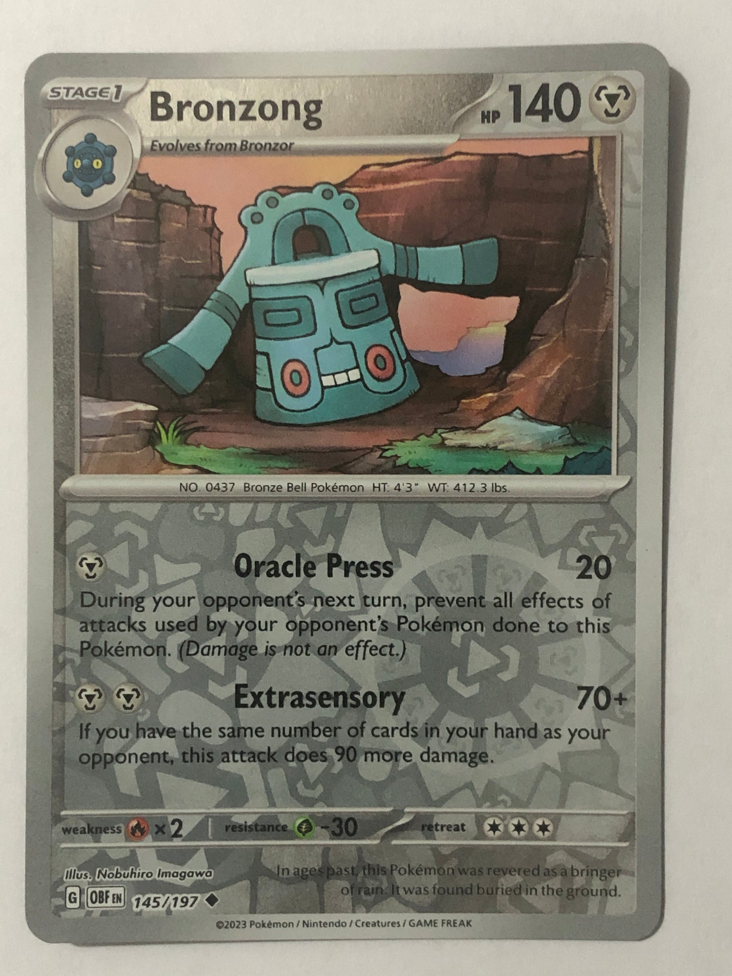 145 - Bronzong - Reverse Holo