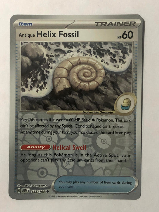 153 - Antique Helix Fossil - Reverse Holo
