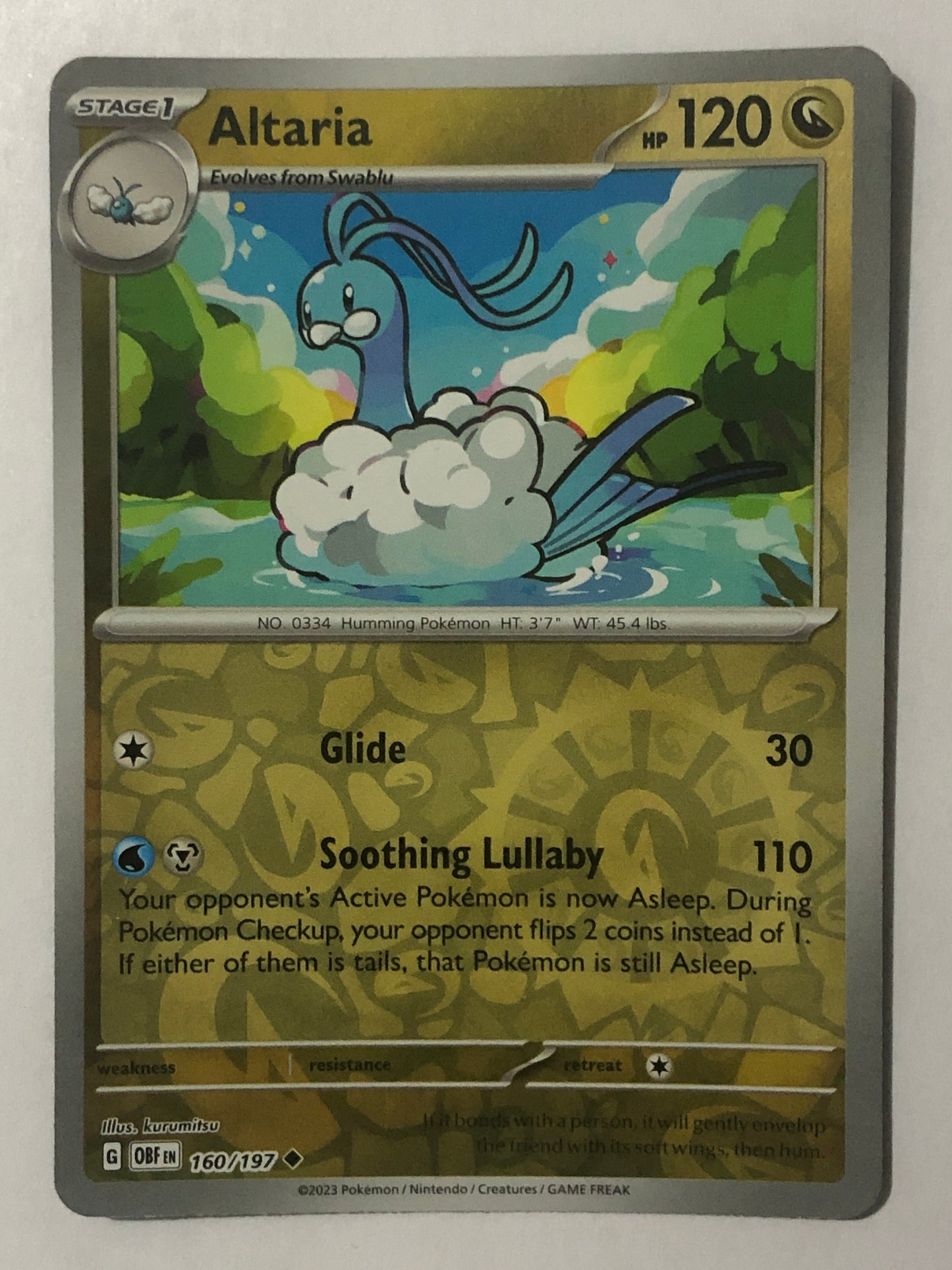160 - Altaria - Reverse Holo