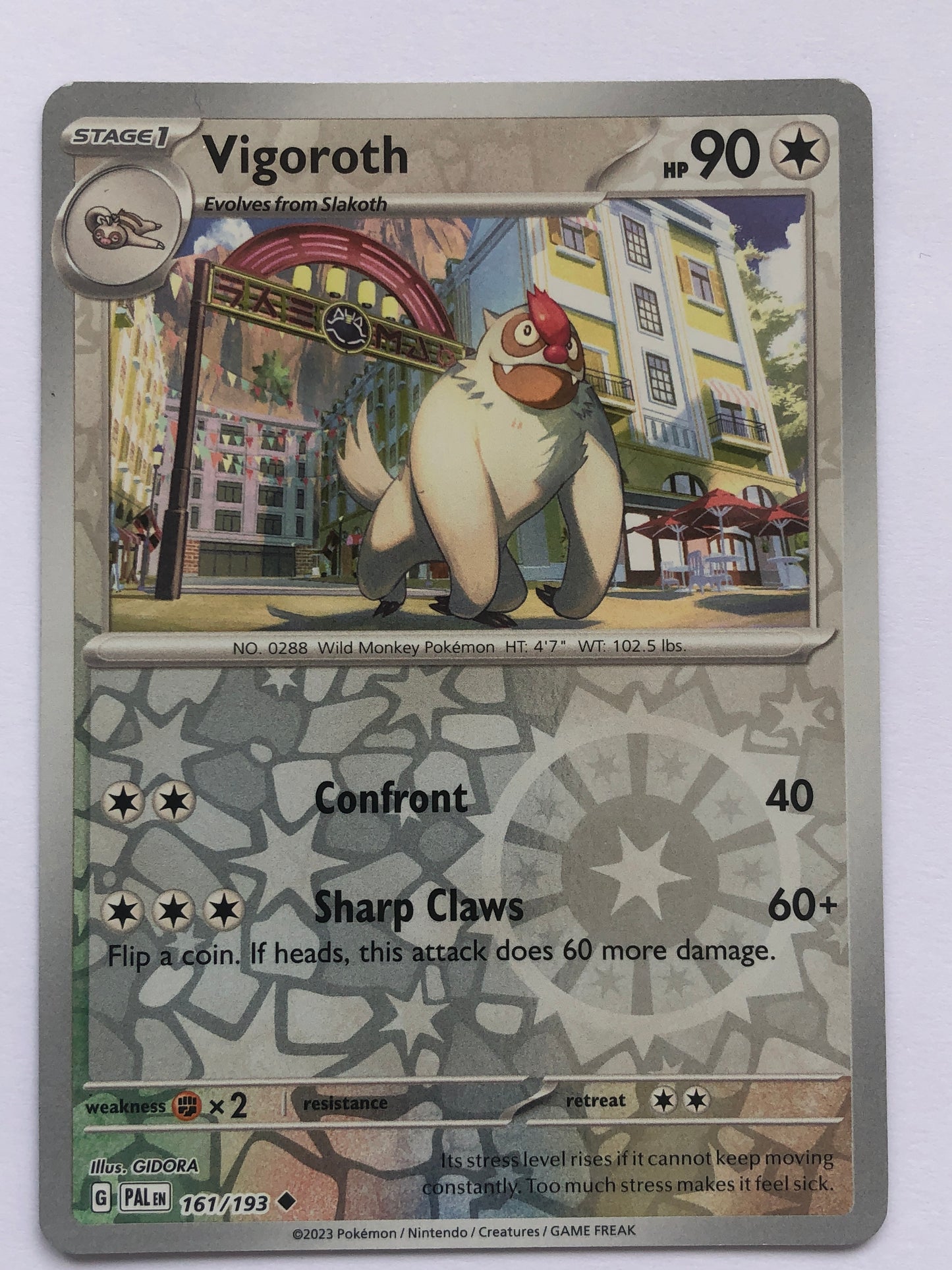 161 - Vigoroth - Reverse Holo
