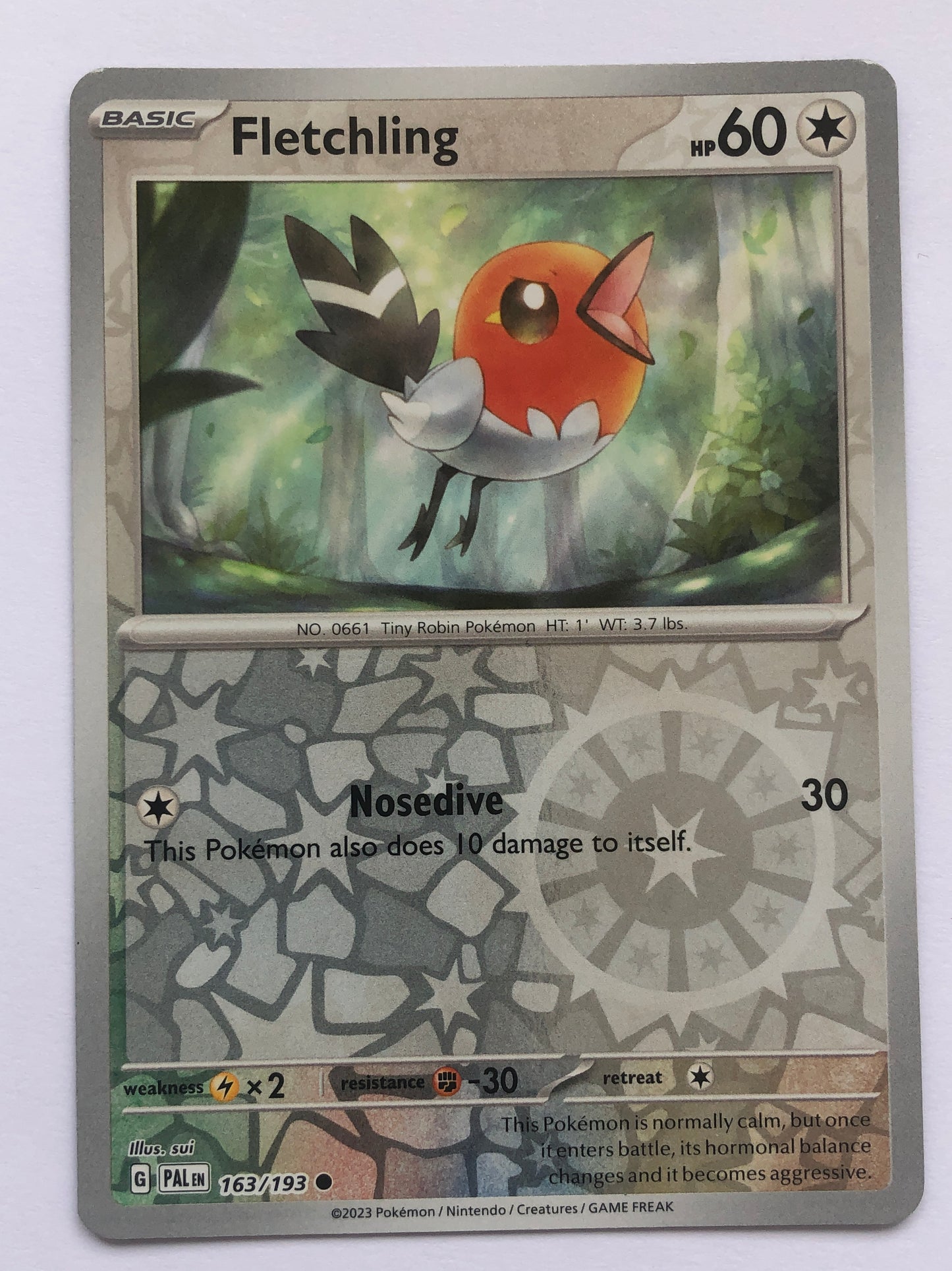 163 - Fletchling - Reverse Holo