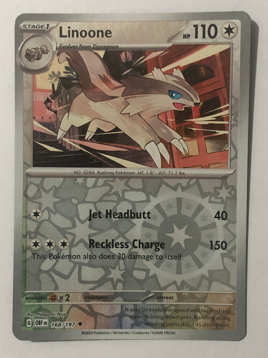 168 - Linoone - Reverse Holo