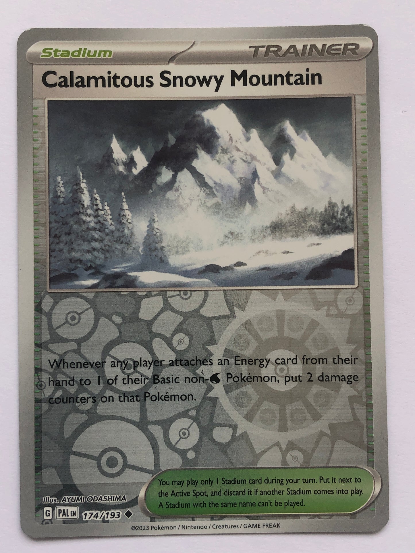 174 - Calamitous Snowy Mountain - Reverse Holo
