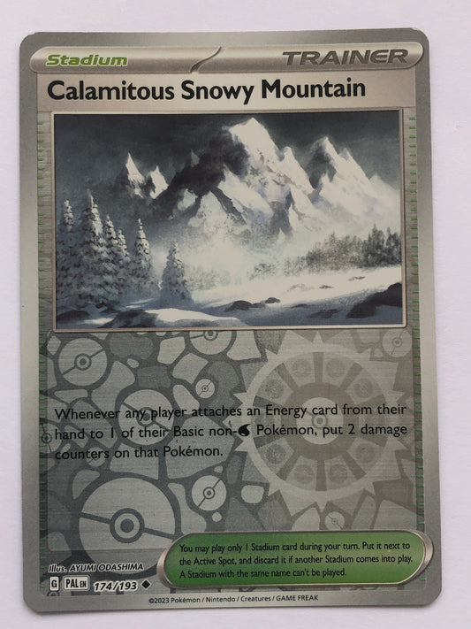 174 - Calamitous Snowy Mountain - Reverse Holo