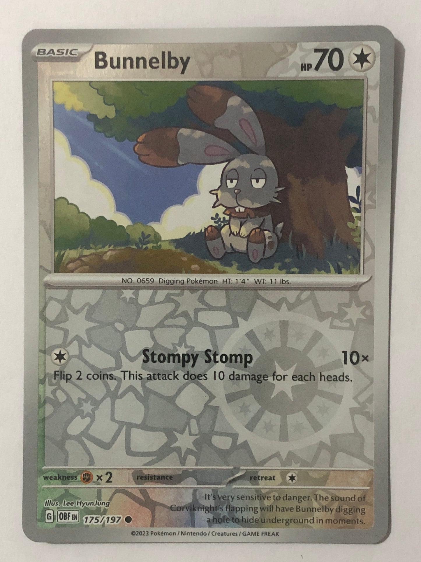 175 - Bunnelby - Reverse Holo
